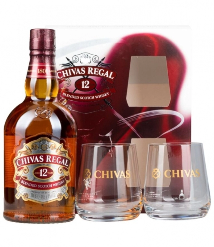 Whisky Chivas Regal 12 Ani 0.7L+2 Pahare 0